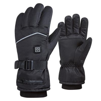 China Twill Winter Waterproof Ski Motorcycle Battery Rechargeable Man Heated Gloves for sale