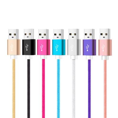 China Ladegerät-Nylonschnur 2.1A umsponnene USB Kabel-2m 6ft 1m 3ft Iphone zu verkaufen