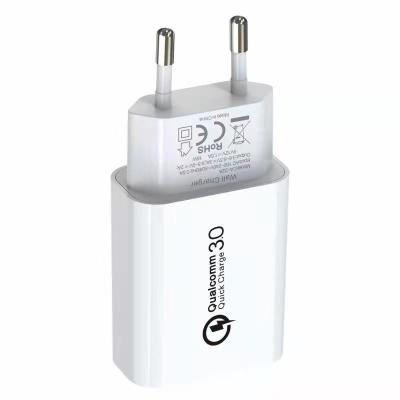 China tomada UE/USA rápida do carregador QC3.0 do telefone celular da parede de 3A 18W USB à venda