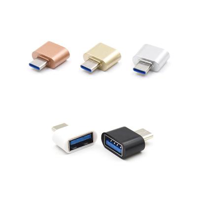 China O tipo adaptador de C OTG/USB C da liga de alumínio ao conversor de USB 3,0 obstrui dentro à venda