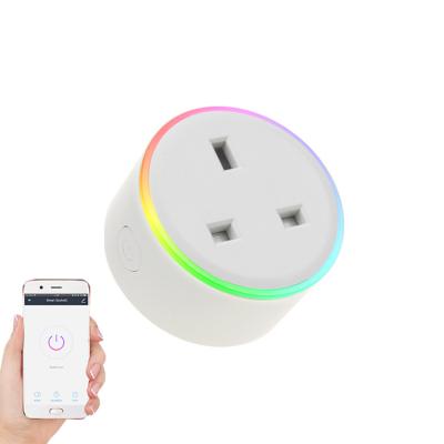 China Sync & Countdown Control Your Appliances Via Your Phone Socket Alexa And Google Home Voice UK Smart Control With RGB Night Light for sale