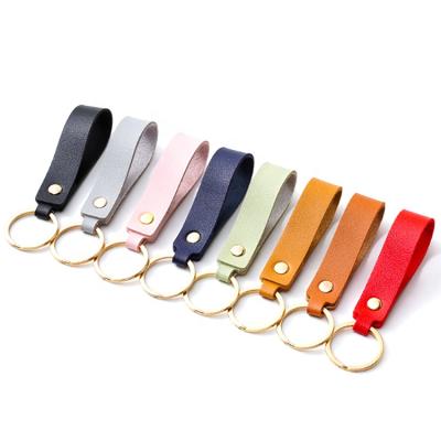 China Advertising/Casual Leather Wristband Leather Lanyard Key Chain PU Key Chain Gifts/Promotion Reading With Custom Logo for sale