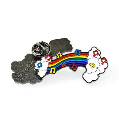 China Advertising/promotion/reading gifts Custom design polished metal rainbow plated enamel custom lapel pin for sale