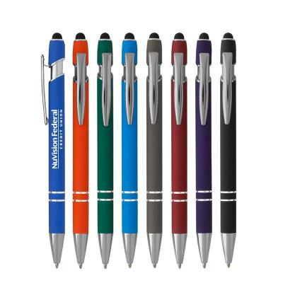 China Pen High Quality Touch Pad Stylus Pen Promotional Advertising Customize Logo Metal Ball Ballpoint Pen for sale