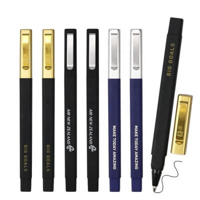 China Promotional Pen Hotel Promotional Stocked Cheap Soft Rubber Square Ball Pen With Printed Logo for sale