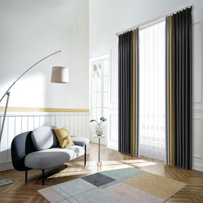 China Blackout 2022 Modern Luxury Fabric Curtain New Style Blackout 2022 European Window Cloth Curtain Embroidery Curtains For Living Room for sale