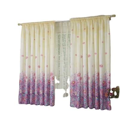 China Blackout 2021 Hot Selling Polyester Flower Pattern Popular 100% Vintage Printed Curtain Window Gauze Curtains Fabric For The Living Room for sale