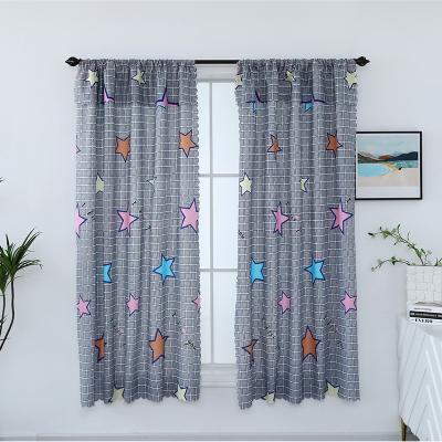 China Blackout 2022 Hot Sale Polyester Cortinas Fabric Blackout Popular 100% Blackout Curtain Dress Window Black Curtains For Living Room for sale