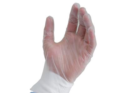 China Disposable Synthetic Vinyl Exam glove, Powder free, Similar Latex, Ultra stretch,  PU Coat for sale