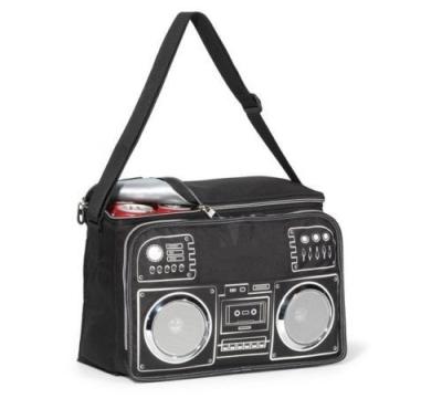 Cina La borsa del dispositivo di raffreddamento della radio del nero di Boombox del poliestere con gli altoparlanti sani e sostiene a 20 latte in vendita