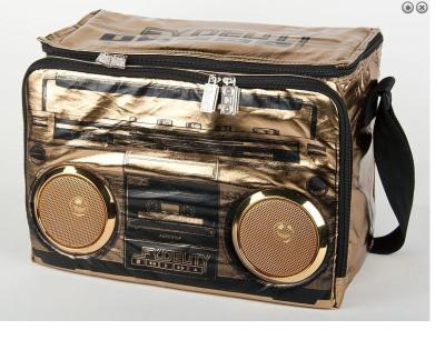 China PU leather FYDEUTY Radio Cooler Bag With  Speakers And 4mm Foam PEVA waterproof  20 Cans for sale