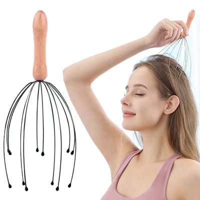 China Head Body Relaxing Wholesale Scalp Massager For Head Body Relaxing Wood HandleHead Scratcher Massager for sale