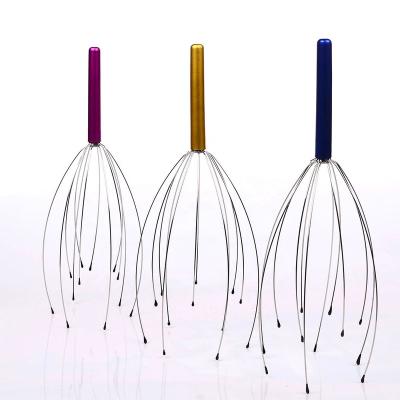 China Head Zhedage Plastic handle Octopus Relax Head Hair Scalp Scratch Massager Claw Tool Metal Head Massager for sale