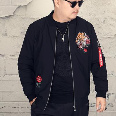 China Custom Made Men Breathable 2017 Oversized Black Bomber Jackets Cotton Embroidery Softshell Jackets Wholesale for sale