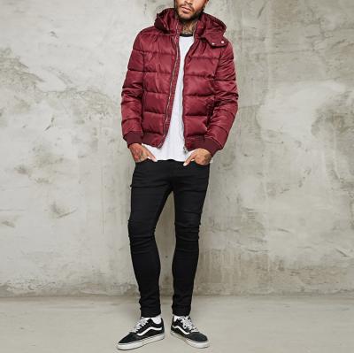 China Breathable China Manufacturer Quilted Flying Jackets Red Nylon Down Jackets Mens for sale