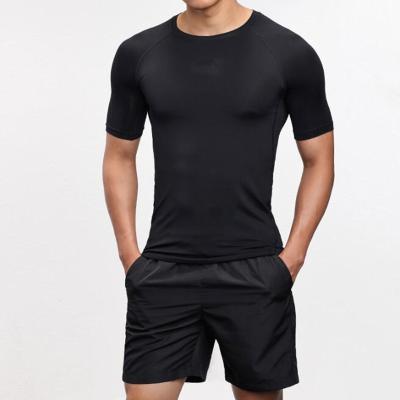 China OEM Breathable Yoga Wear Mens Quick Dry Muscle Fit Fitness Bodybuilding Wear T-shirts And Shorts Training Suits for sale