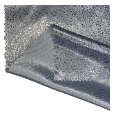 China Anti pill fdy dot foil interlock shiny cheap professional 100%polyester fabric manufacturer-supplier for sale