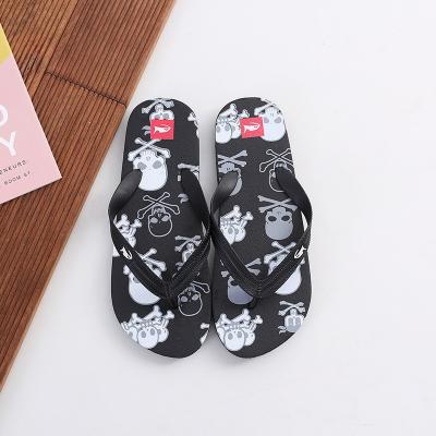 China 2021 New PVC Camouflage Solid Color Coconut Tree Men Slippers Rubber Flip Flops Summer Beach Removable Shoes for sale