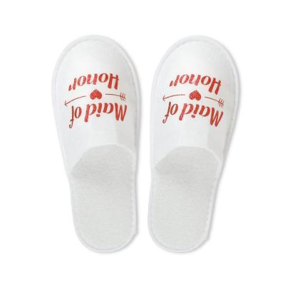 China PVC 2022 housekeeping letters gold English tan bridesmaid indoor single slippers summer wedding wedding pajamas party slippers for sale