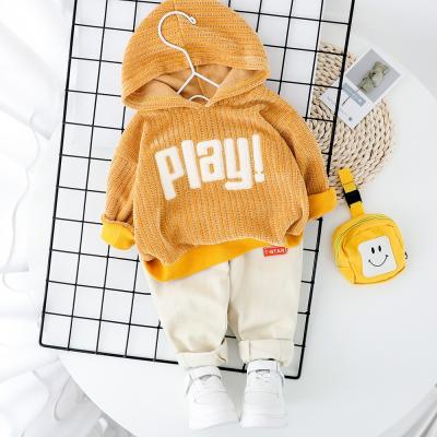 China 2pcs spring and autumn style hooded 2022 antibacterial boys girls suit along foreign middle school children sets new sports letter hood for sale