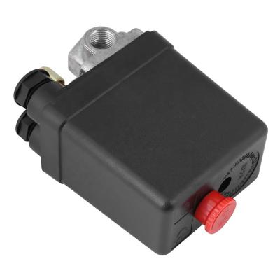 China 240V 16A Air Compressor Pressure Switch Heavy Duty Four Port Control 90PSI -120PSI Approx 13 x 8 x 5cm/5.1 x 3.1 x 1.9inch for sale