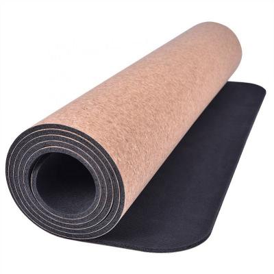 China 2022 Eco-Friendly Cork Yoga Mat Tking China Yoga Mat Manufacturer Custom Organic Rubber Bottom Print Anti-Slip Durable Washable Waterproof Cork Yoga Mat for sale