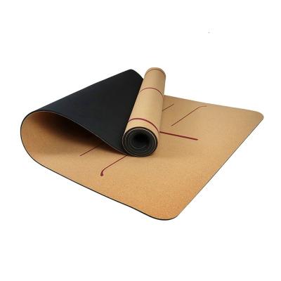 China Custom Made T-King Print Tape Cork Yoga Mats OEM Black Mats Exercise Non-Slip Eco-Friendly High Density Waterproof Washable Durable Anti-Slip Yoga Mats For Women for sale