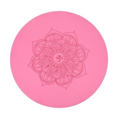 China Wholesale Small Round Meditation Pilates Waterproof T-King Band PU Natural Rubber Round Yoga Mat for sale