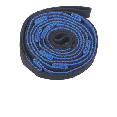 China Waterproof High Quality Custom Logo 12 Loops Yoga Stretch Strap With Buckles for sale