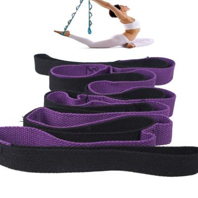 China Waterproof Yoga Pilates Stretch Resistance Belt Belt Workout Exercises Carry Strap Band Flexible Yoga Loops for sale