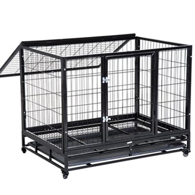 China Viable Wholesale Professional Dog Cages Heavy Duty Inside Dog Cage Bank Beds Cage For Adult Dog for sale