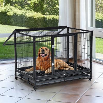 China High Quality 48Inch Metal Drop Dog Cage Large Dog Kennel Crate Custom Made Viable for sale