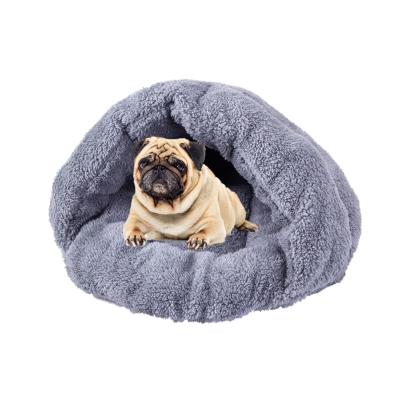 China Pet Cat Dog House Kennel Puppy Cave Sleeping Bed Super Soft Breathable Mat Pad Warm Nest for sale