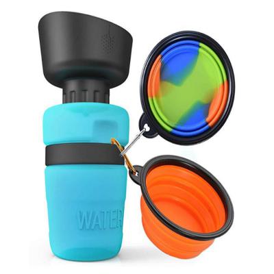 China Automatic Portable Leakproof Collapsible Silicone Dog Water Travel Dog Bottle for sale