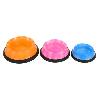 China Sustainable Plastic Dog Bowl Custom With Non-Slip Silicone Holder Dog Food Bowl Pet Feeder At Any Angle for sale