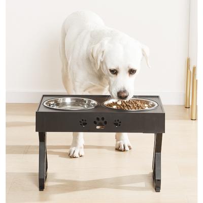 China Sustainable Adjustable Ceramic Cheap Pet Bowl Rack Raised Dog Bowls Raised Pet for sale