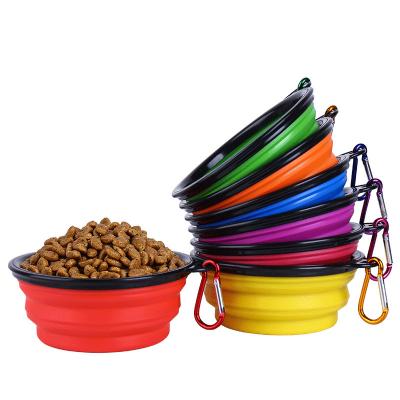 China Factory direct viable collapsible collapsible silicone travel dog bowl for sale