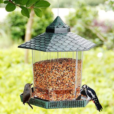 China Large Capacity Garden Viable Outdoor Humming Bird Hanging Wild Bird Feeder for sale