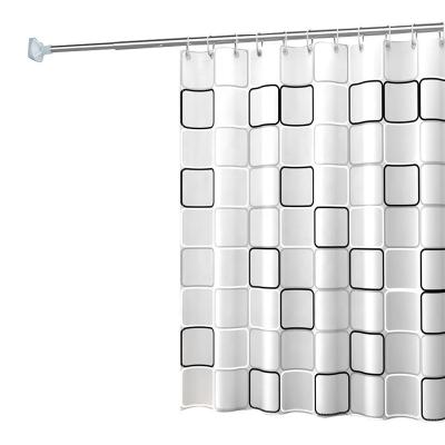 China 2023 New Northern Europe Shower Curtain Hotel Dormitory Bathroom Partition Waterproof Printing Shower Curtain for sale