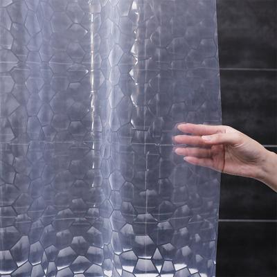 China Durable Modern Feature Lightweight Jacquard Plastic Waterproof Plastic Shower Curtain for sale