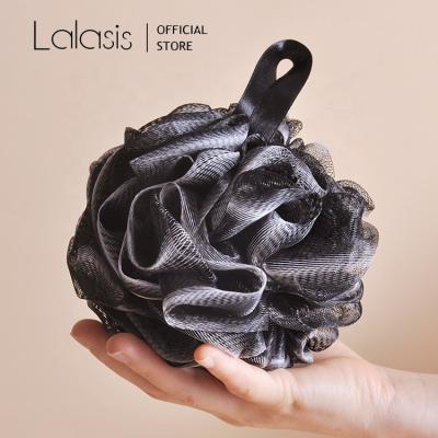 China Soft Lalasis soft natural organic body bath loofah logo body scrubber mesh bath sponge custom for sale