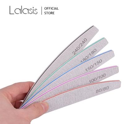 China Eco-friendly Lalasis emery board 80/100/150/180/240 grit sandpaper washable nail buffering files double-sided nail polishing file for sale