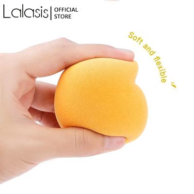 China Eco-Friendly Lalasis natural vegan blender mango fruit cute cream soft foundation make up sponge set for sale