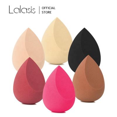 China Eco-Friendly Lalasis new powder makeup sponge puff wholesale latex free beauty egg black portable sponge for sale