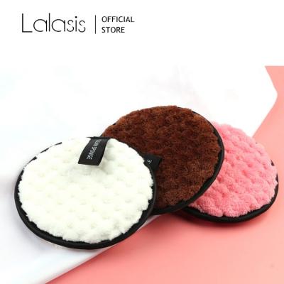 China Eco-Friendly Lalasis fiber make up cotton washable cloth beauty face clean makeup remover pad for sale