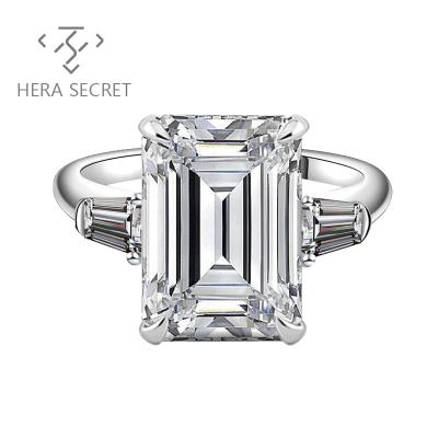 China Factory Outlet CLASSIC Emerald Cut Zirconia Jewelry Natural Diamond Ring for sale