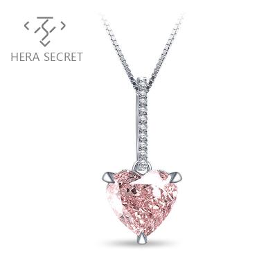 China Manufacturer New Romantic Wholesale Diamond Big Heart Pendant Charm Necklace Jewelry For Wedding for sale