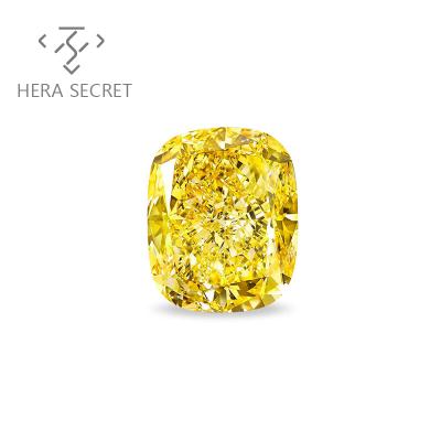 China Arouse ForeverFlame Cushion Cut Diamond Fancy Yellow CVD CZ Moissanite for sale