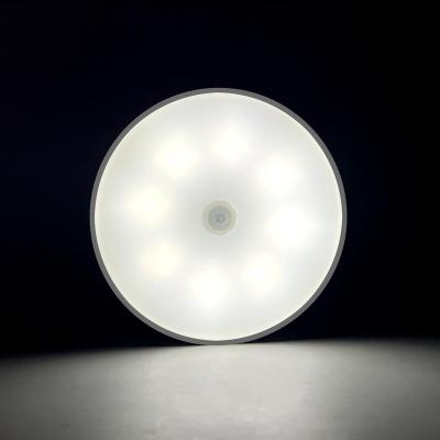 China Indoor Dual Color 400mAh Modern MINI Wireless LED Light Motion Sensor Rechargeable Battery Operated Light for sale