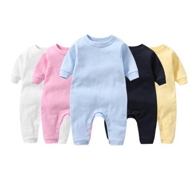 China 100% Spring And Autumn Soft Breathable Cotton Baby Romper Newborn Baby Clothes for sale